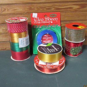 Lot of Vintage Christmas Ribbon Curling Sheen Etc Sealed